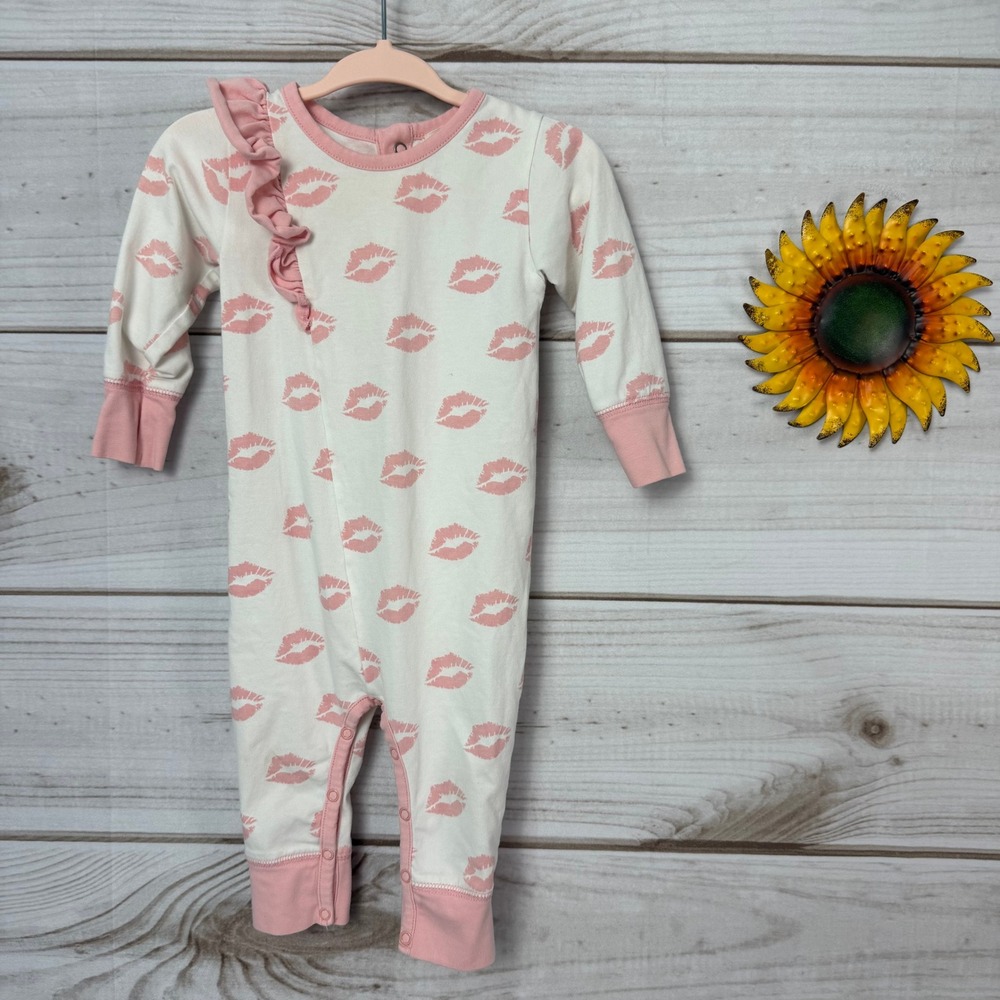 Monica + Andy Organic Cotton Kisses Ruffle Romper 6-9